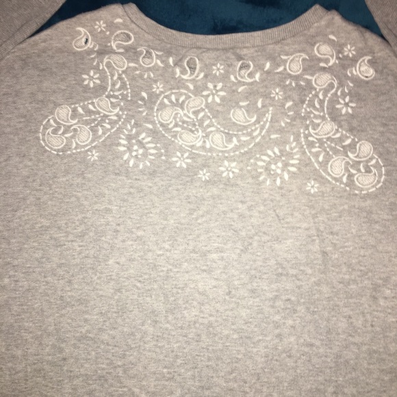 American Eagle Outfitters Gray Embroidered Sweater - Picture 5 of 8